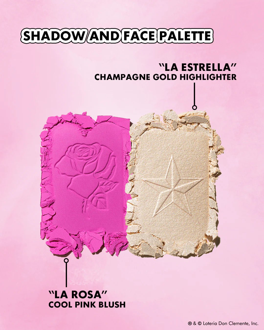 LOTERÍA DON CLEMENTE Shadow & Face Palette - Festievibes Cosmetics