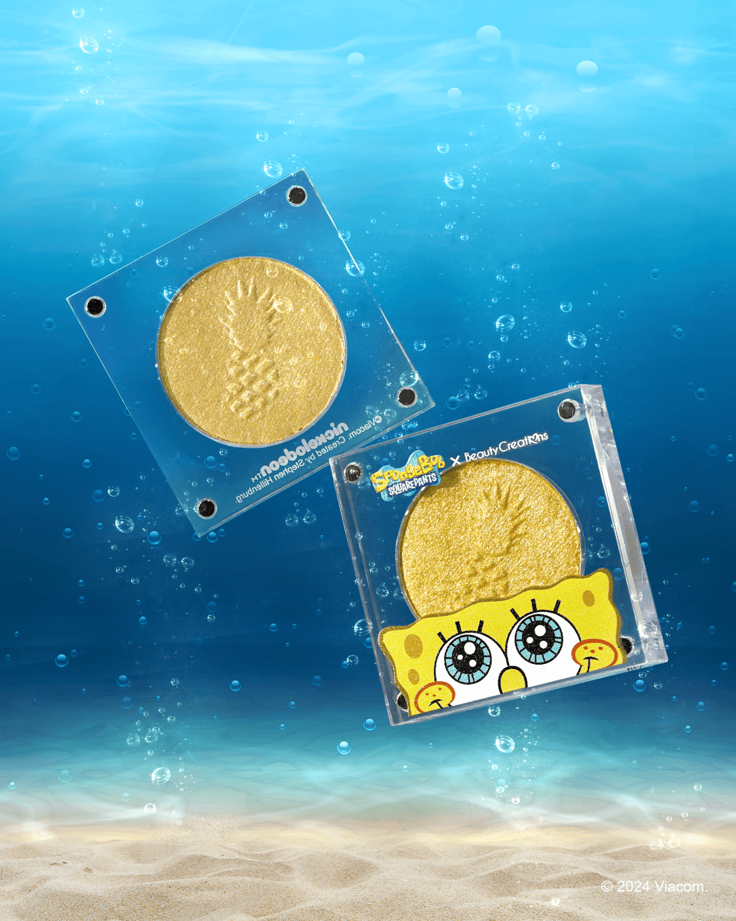 SpongeBob SquarePants Single Cream - to - Powder Eyeshadow - Festievibes Cosmetics
