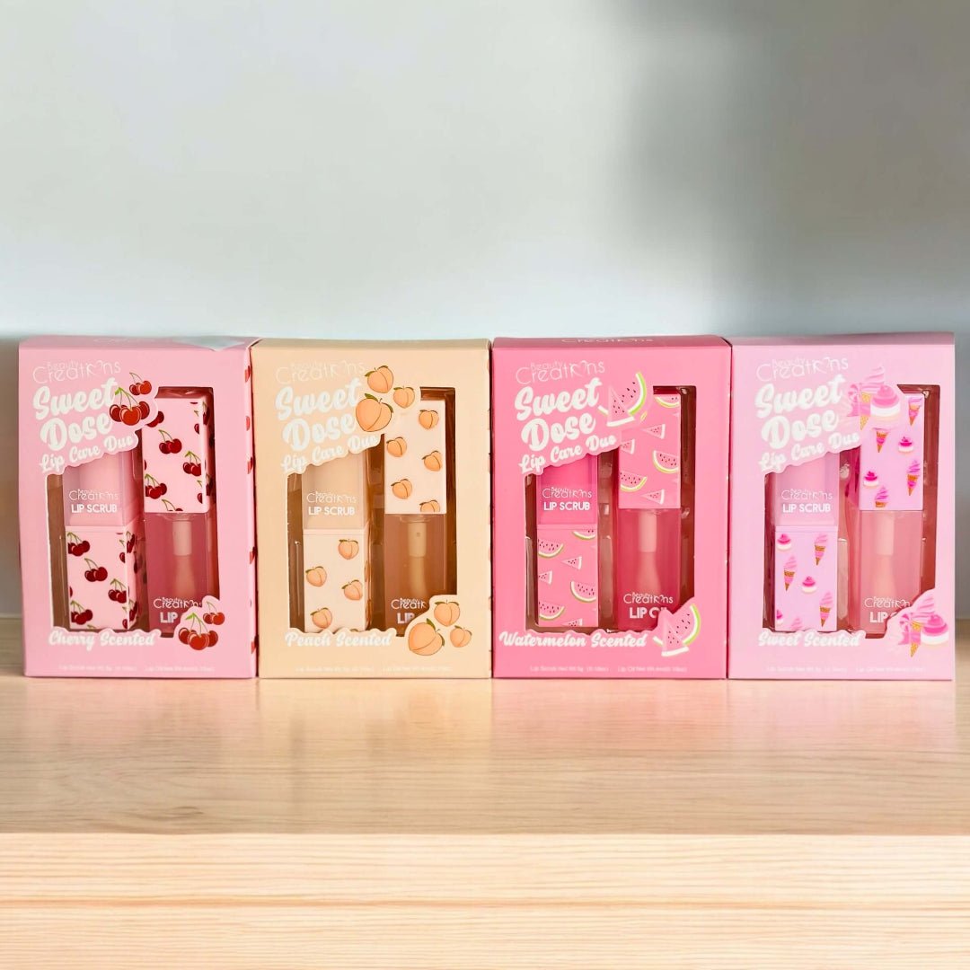 Sweet Dose Lip Scrub and Lip Oil Duo Collection - Festievibes Cosmetics