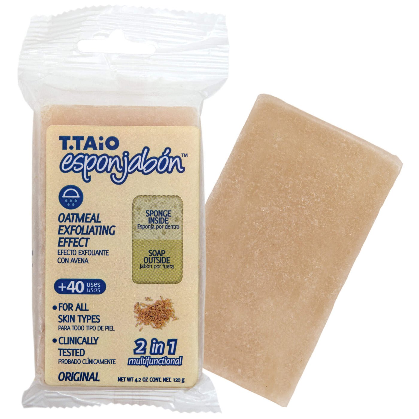 T.taio Esponjabon 2 - in - 1 Soap Infused Sponge - Festievibes Cosmetics