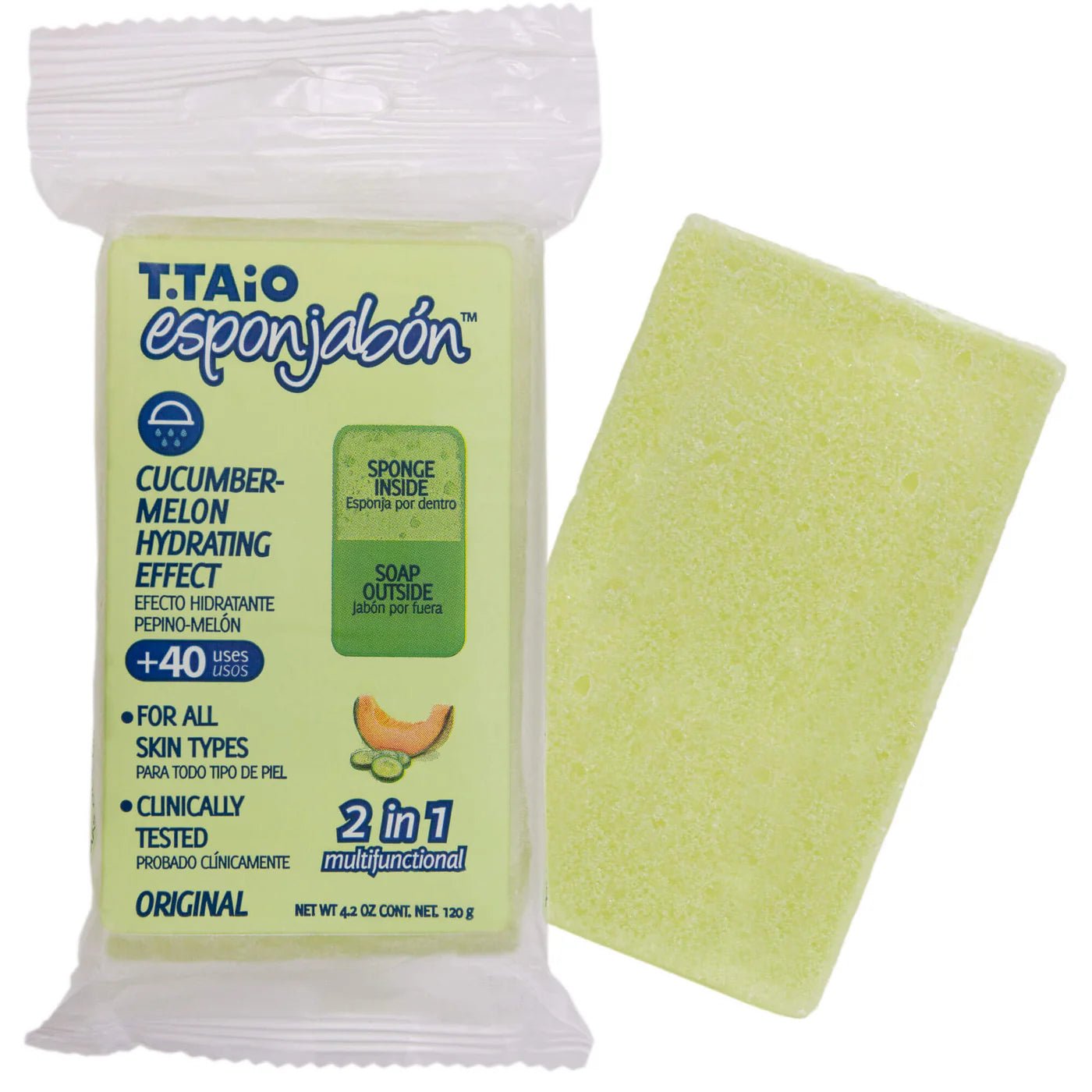 T.taio Esponjabon 2 - in - 1 Soap Infused Sponge - Festievibes Cosmetics