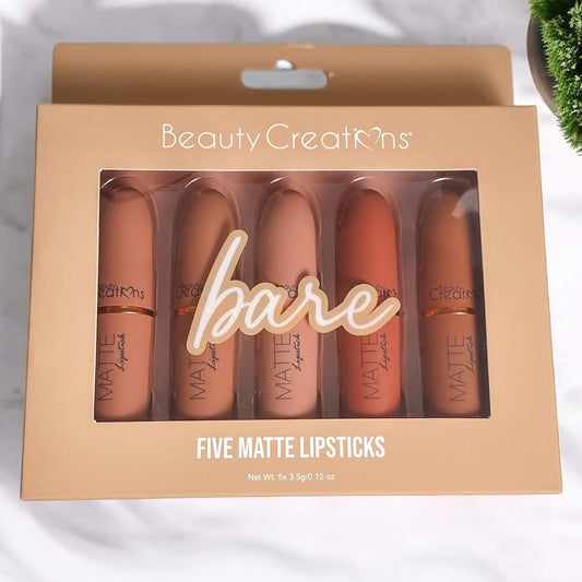 Five Piece Matte Lipstick Set - Festievibes Cosmetics