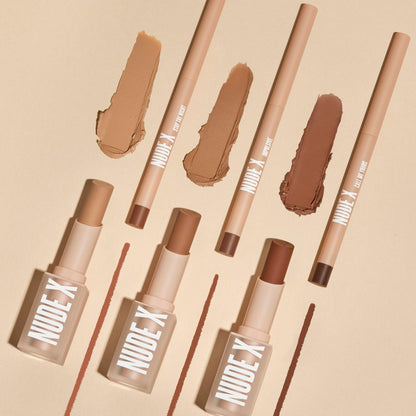 Nude X Lip Liner and Lipstick Set - Festievibes Cosmetics