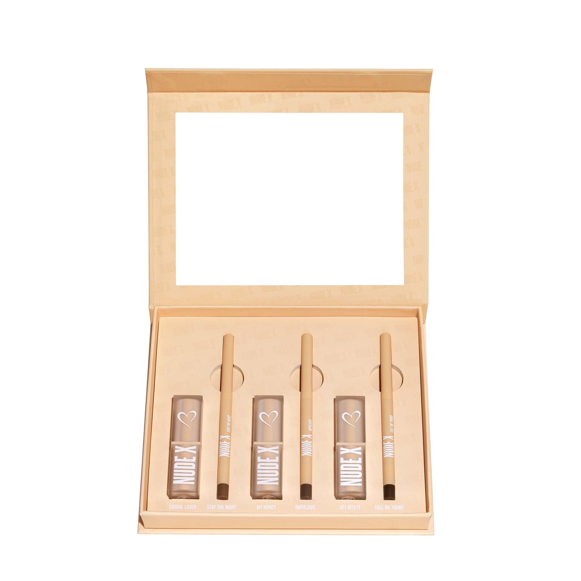 Nude X Lip Liner and Lipstick Set - Festievibes Cosmetics