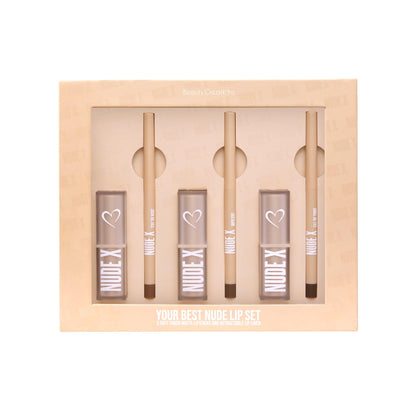 Nude X Lip Liner and Lipstick Set - Festievibes Cosmetics