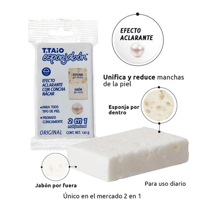 T.taio Esponjabon 2 - in - 1 Soap Infused Sponge - Festievibes Cosmetics