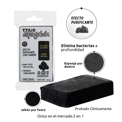 T.taio Esponjabon 2 - in - 1 Soap Infused Sponge - Festievibes Cosmetics